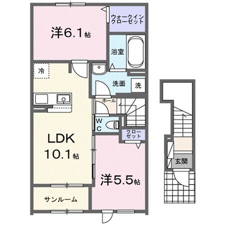 パピーⅠの物件間取画像